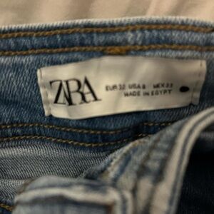 Zara Light Blue Denim Trousers